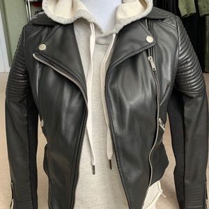 Bar III faux leather moto motorcycle jacket XXS